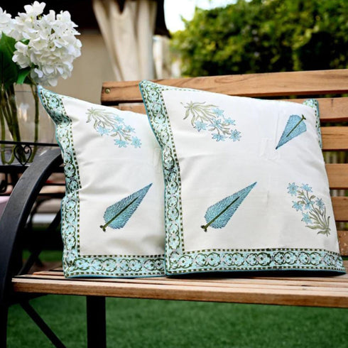 Designer Hand Block Print Cotton Cushion Covers (CU15)